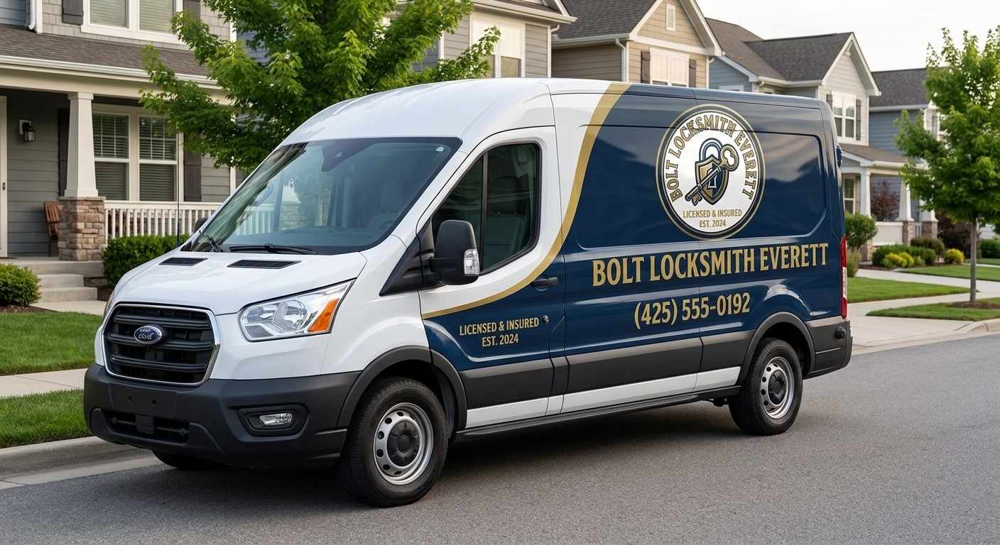 Bolt Locksmith Everett mobile service van ready to serve Everett and Snohomish County